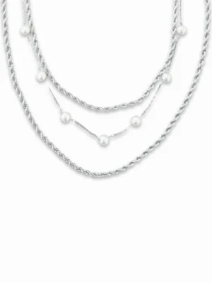 Urban Vanity Layered Silver Necklace