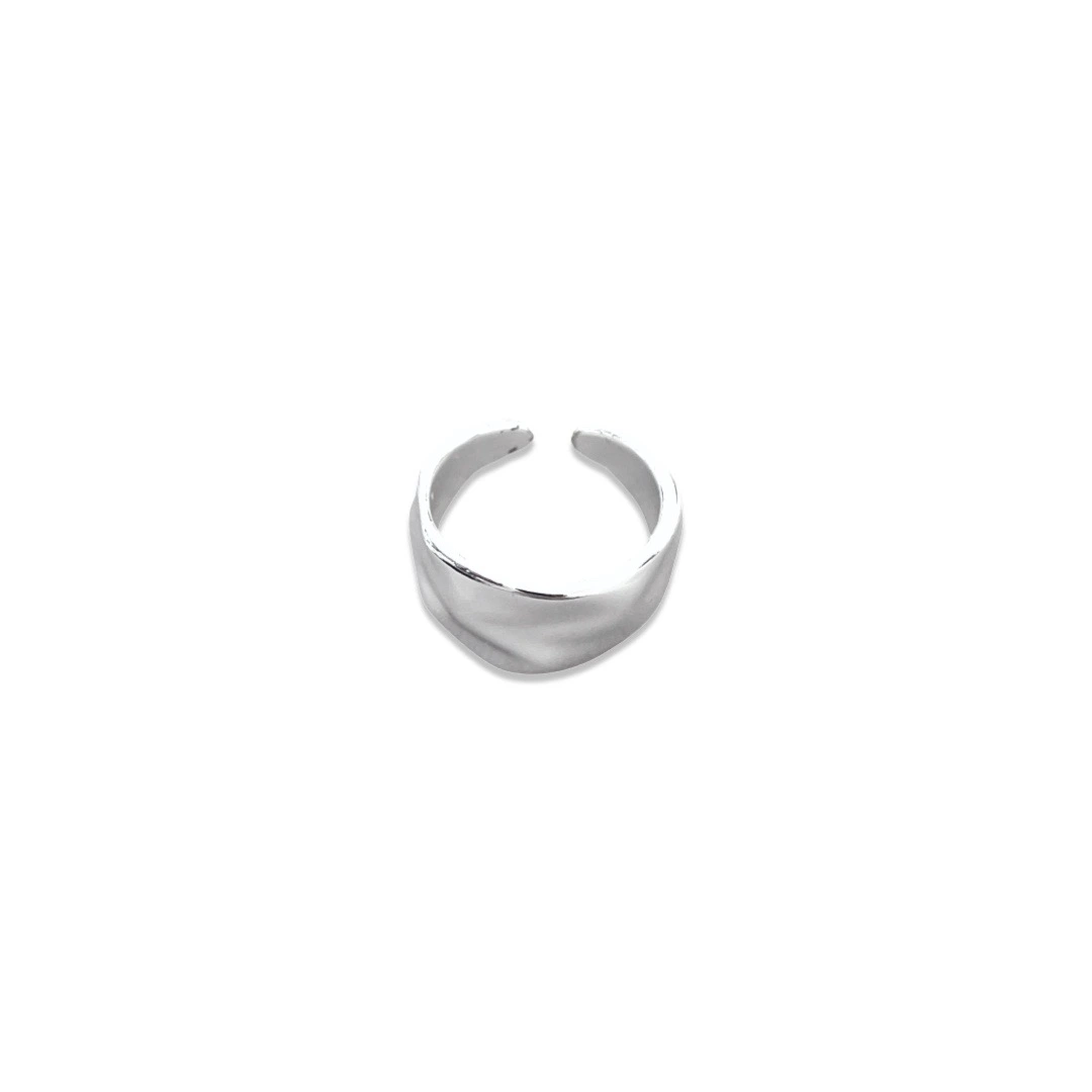 Minimalist Irregular Silver Open Rings