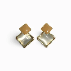 Stacked Square Street Style Clip-On Earrings