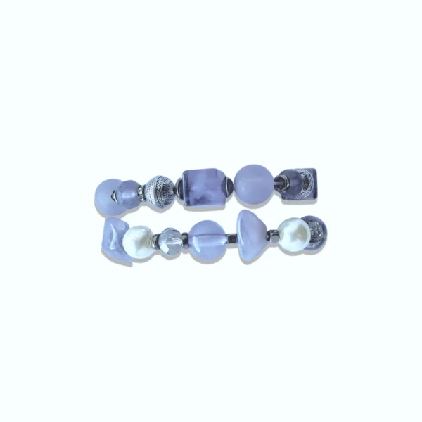 Summer Dopamine Multilayered Bracelet Set – Purple And Pearls Variation