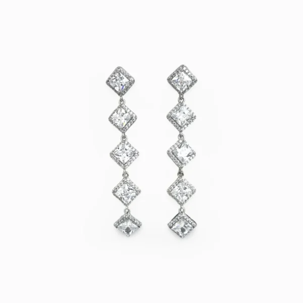 Urban Styling Diamante Dangle Clip-On Earrings