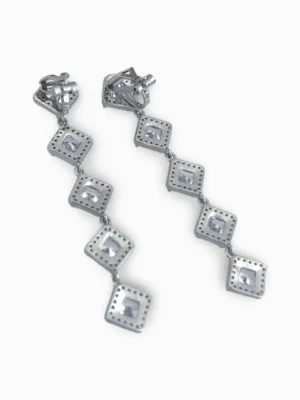 Urban Styling Diamante Dangle Clip-On Earrings