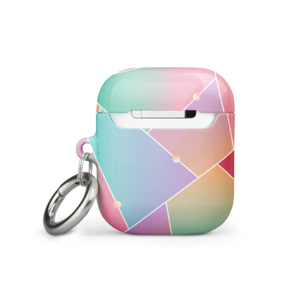 Macaron Colour Geometric Design AirPod Cases_gen1_back