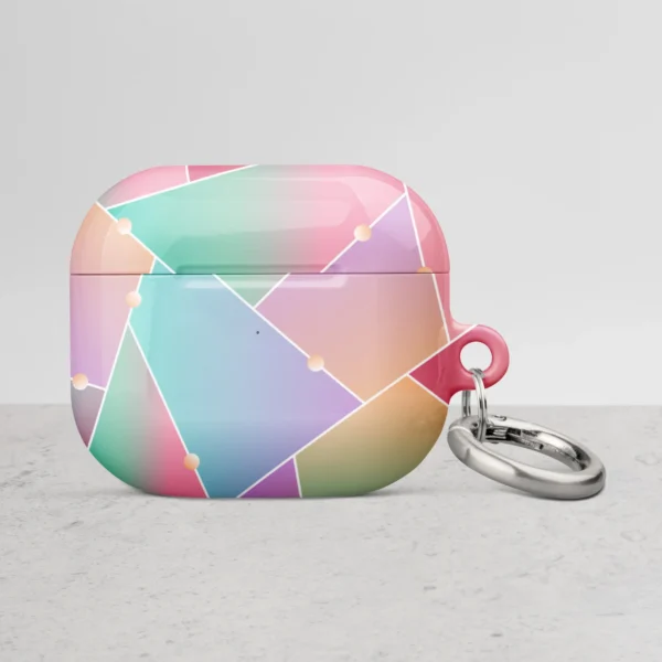 Macaron Colour Geometric Design AirPod Cases_gen3_front_4