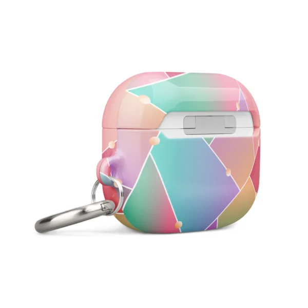 Macaron Colour Geometric Design AirPod Cases_progen1_left_back