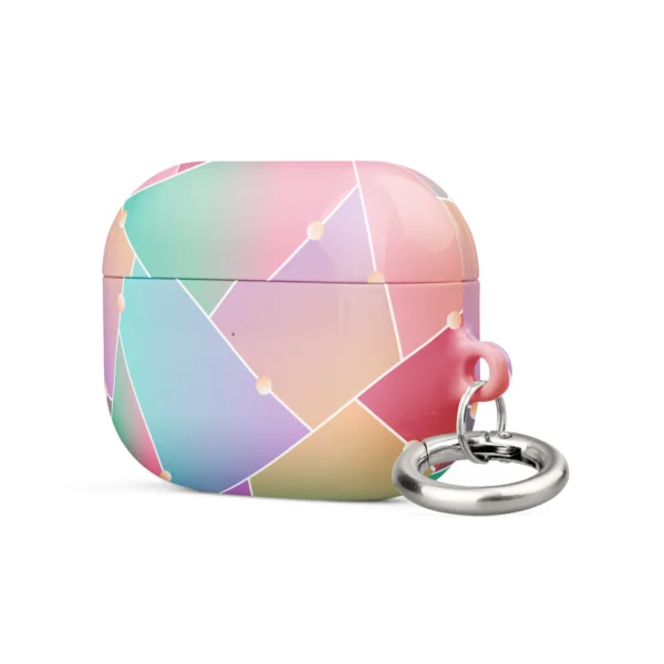 Macaron Colour Geometric Design AirPod Cases_progen1_left_front