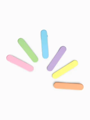 5cm Round-Ended Pastel Hair Clips Set