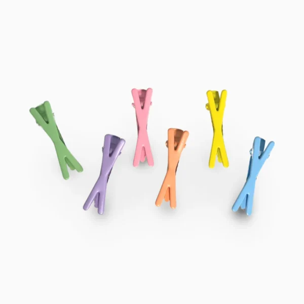 5cm X-shaped Pastel Hair Clips Set