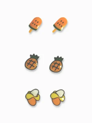 Colour Fest Yellow Fruits Magnetic Ear Studs