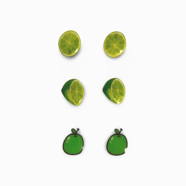 Green Fruits Magnetic Ear Studs