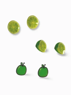 Green Fruits Magnetic Ear Studs