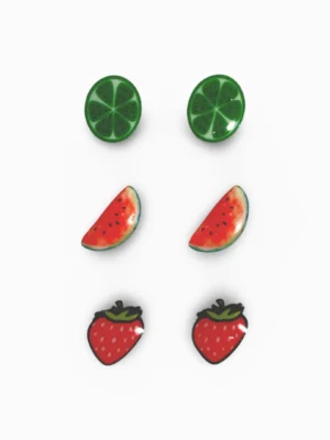 Mixed Fruits Magnetic Ear Studs