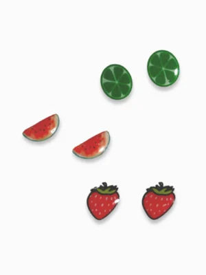 Mixed Fruits Magnetic Ear Studs