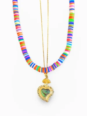 Multicolour Summer Necklaces - Orange and Green