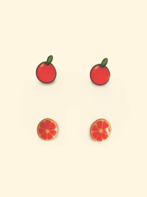 Orange Colour Fest Magnetic Ear Studs