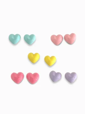 Pastel Heart Ear Studs