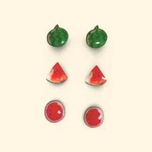 Watermelon Fever Sterling Silver Ear Studs