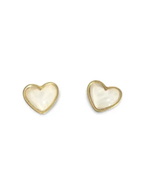 Adorable Heart Sterling Silver Ear Studs