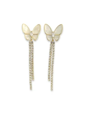 Butterfly Dangle Clip-On Earrings