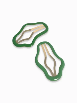 Cloud Hair Clip Pack - Green