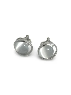 Minimalist's Cats Eye Clip-On Ear Studs