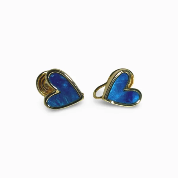Ocean's Heart Clip On Earrings
