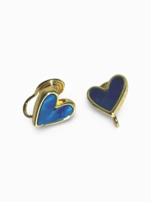 Ocean's Heart Clip On Earrings