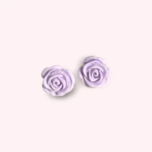 Pale Purple Rose Ear Studs