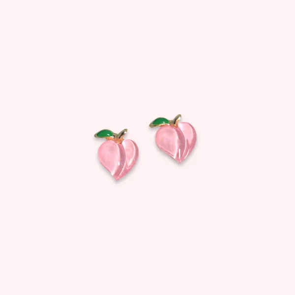 Pink Peach Ear Studs