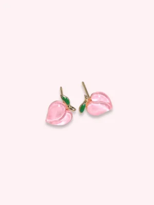 Pink Peach Ear Studs