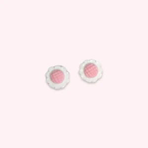 Pink Sunflower Ear Studs