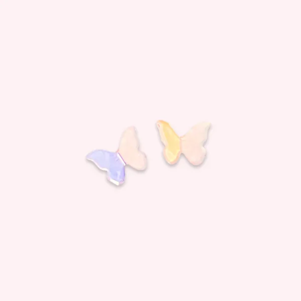 Radiant Pink Butterfly Ear Studs