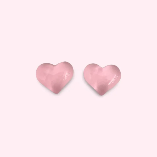 Summer Valentine's Ear Studs - Pale Oink