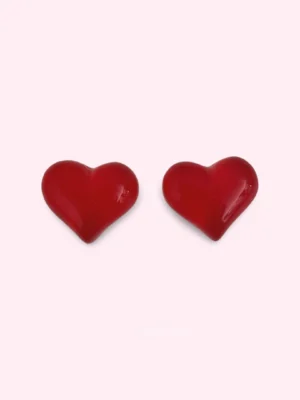 Summer Valentine's Ear Studs - Red