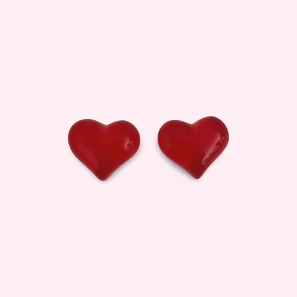 Summer Valentine's Ear Studs - Red