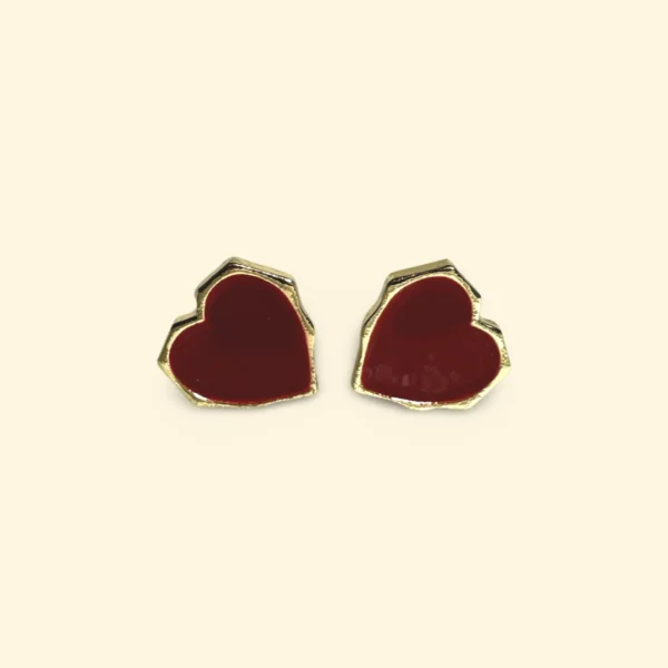 Valentine's Heart Clip On Earrings