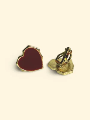 Valentine's Heart Clip On Earrings