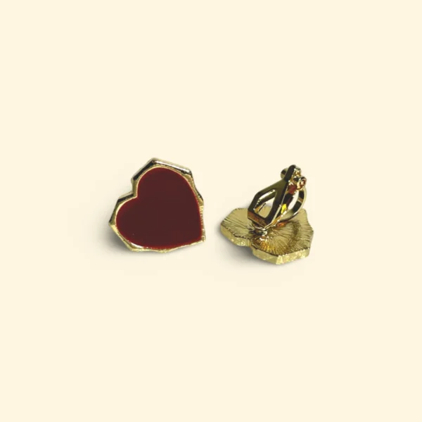Valentine's Heart Clip On Earrings