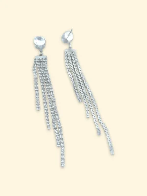 Diamante Long Tassel Stylish Ear Drops