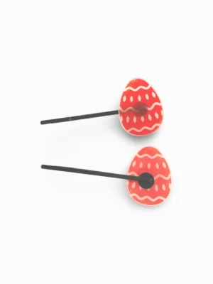 Kid's Easter Egg Clip Set - Red