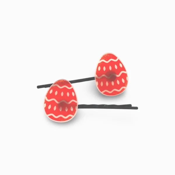 Kid's Easter Egg Clip Set - Red