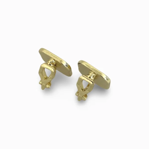 Simply Red Square Clip-On Ear Studs