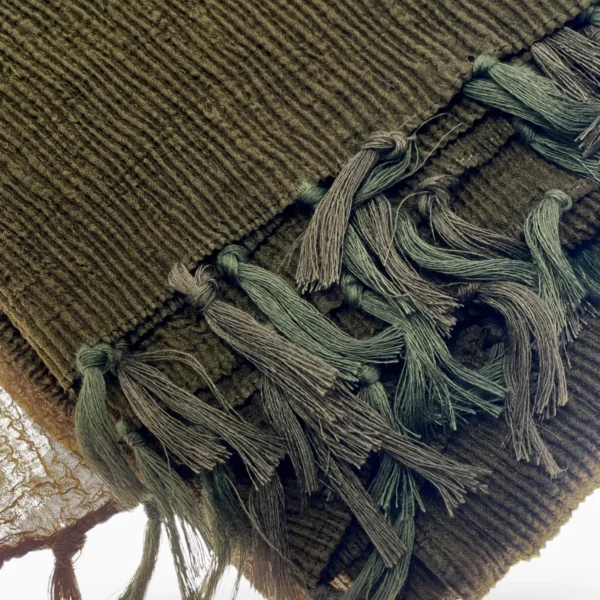 Monochromatic Tassel Scarves - Dark Olive Green