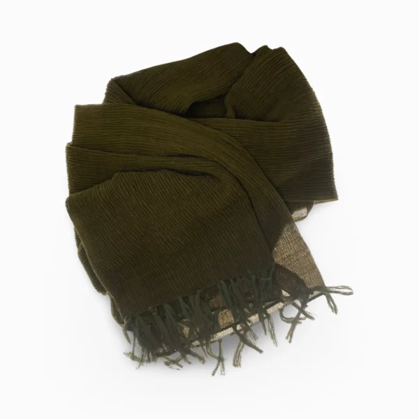 Monochromatic Tassel Scarves - Dark Olive Green