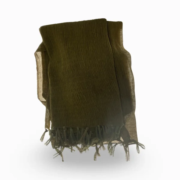 Monochromatic Tassel Scarves - Dark Olive Green