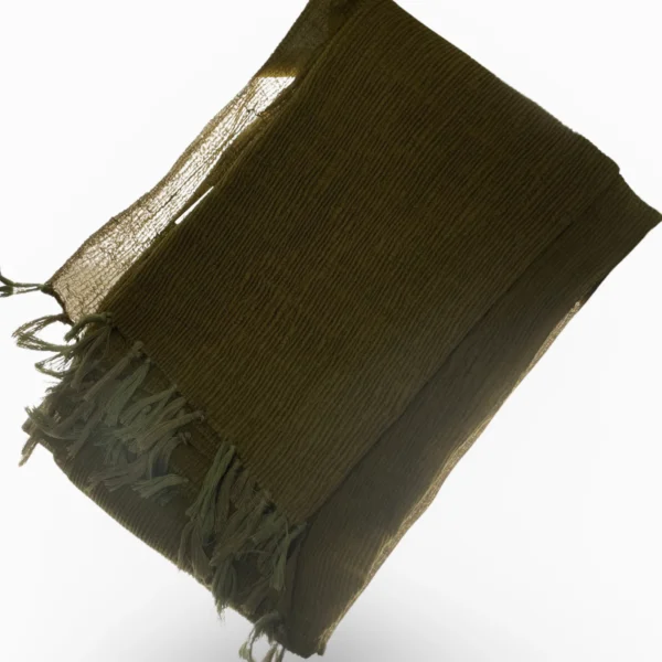 Monochromatic Tassel Scarves - Dark Olive Green