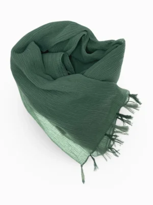 Monochromatic Tassel Scarves - Green