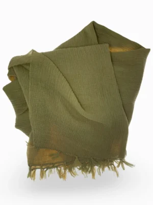 Monochromatic Tassel Scarves - Pale Green