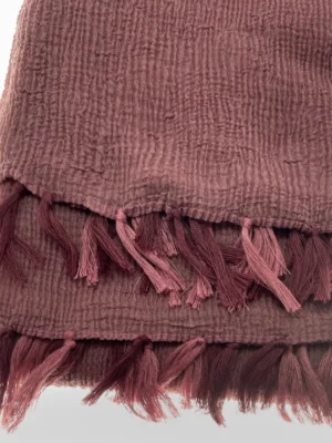 Monochromatic Tassel Scarves - Rose Pink