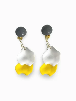 Energy Yellow Petal Clip On Earrings